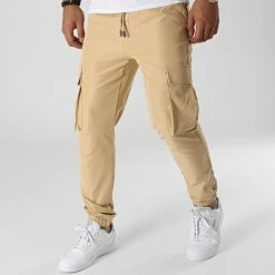 Offres 😉 Pantalon Cargo PP328 Beige de John H 🎁