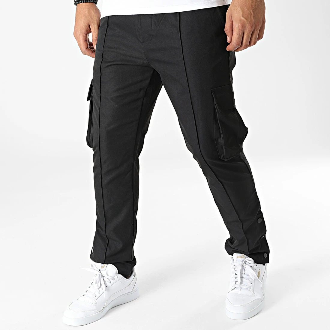 Nouveau 💯 Pantalon Cargo PP351 Noir de John H 🥰 3 Nouveau 💯 Pantalon Cargo PP351 Noir de John H 🥰