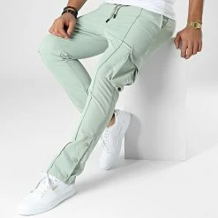 Tout neuf 😍 Pantalon Cargo PP351 Vert de John H ⭐ -John H Soldes john h 332290 PP351 GREEN 20220816T153126 03