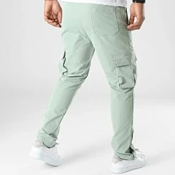 Tout neuf 😍 Pantalon Cargo PP351 Vert de John H ⭐ -John H Soldes john h 332290 PP351 GREEN 20220816T153128 04