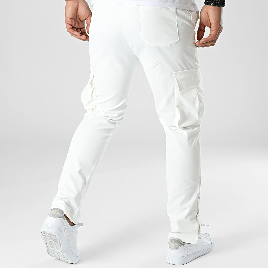 Grosses soldes 😀 Pantalon Cargo PP351 Blanc de John H ⌛ 6 Grosses soldes 😀 Pantalon Cargo PP351 Blanc de John H ⌛ – Image 4