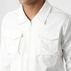 Top 10 ⭐ Ensemble Veste Zippée Et Pantalon Cargo AB331 Blanc de John H 🔔 -John H Soldes john h 332294 AB331 WHITE 20220816T152054 02