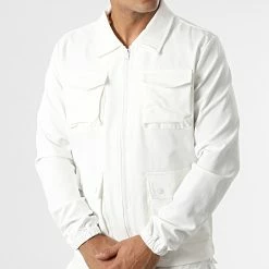 Top 10 ⭐ Ensemble Veste Zippée Et Pantalon Cargo AB331 Blanc de John H 🔔 -John H Soldes john h 332294 AB331 WHITE 20220816T152055 03