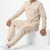 Le moins cher 😉 Ensemble Veste Zippée Et Pantalon Cargo AB352 Beige Foncé de John H 🎁 -John H Soldes john h 332312 AB352 CAMEL 20220816T152408 01