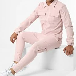 Top 10 😀 Ensemble Veste Zippée Et Pantalon Cargo AB327 Rose de John H 👏