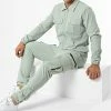 Sortie 🧨 Ensemble Veste Zippée Et Pantalon Cargo AB361 Vert de John H 👏 -John H Soldes john h 332314 AB361 GREEN 20220816T151925 01