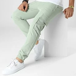 Remise ✨ Pantalon Cargo PP358 Vert de John H 🥰 -John H Soldes john h 332316 PP358 GREEN 20220816T152916 03