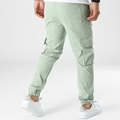 Remise ✨ Pantalon Cargo PP358 Vert de John H 🥰 -John H Soldes john h 332316 PP358 GREEN 20220816T152917 04