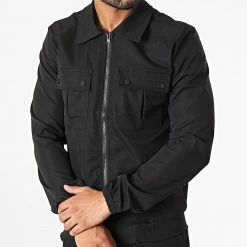 Meilleure affaire 🤩 Ensemble Veste Zippée Et Pantalon Cargo AB361 Noir de John H 😀 -John H Soldes john h 332320 AB361 BLACK 20220812T140202 03