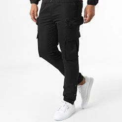 Meilleure affaire 🤩 Ensemble Veste Zippée Et Pantalon Cargo AB361 Noir de John H 😀 -John H Soldes john h 332320 AB361 BLACK 20220812T140203 04