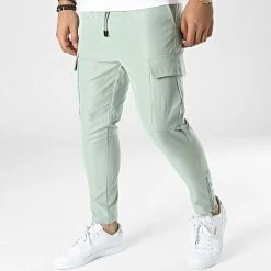 Grosses soldes 😀 Pantalon Cargo PP329 Vert de John H 🤩