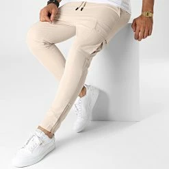 Offres 💯 Pantalon Cargo PP329 Beige Clair de John H 🛒 -John H Soldes john h 332337 PP329 CAMEL 20220816T152229 03