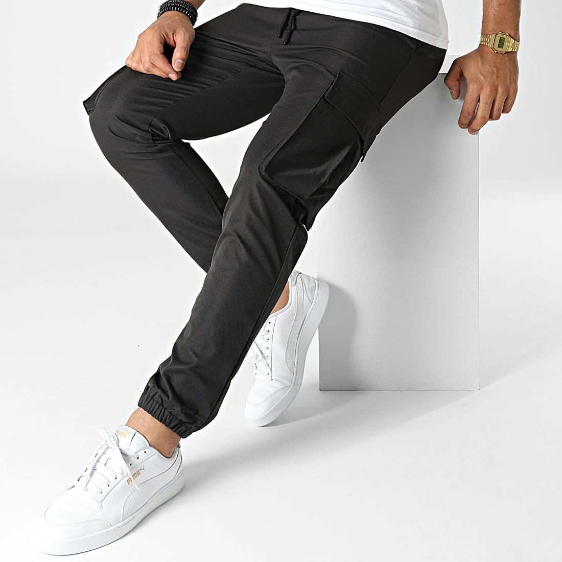 Meilleure affaire 👍 Pantalon Cargo PP328 Noir de John H 🔔 5 Meilleure affaire 👍 Pantalon Cargo PP328 Noir de John H 🔔 – Image 3