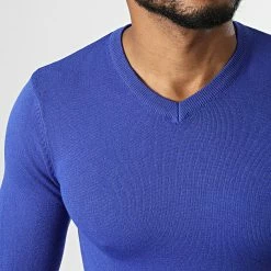 Grosses soldes ❤️ Pull ZW003 Bleu Roi de John H 🌟 -John H Soldes john h 336960 ZW003 BRIGHT BLUE 20220916T160915 02