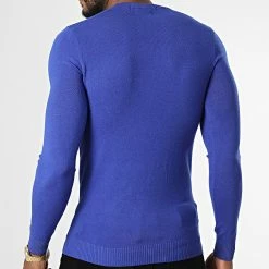 Grosses soldes ❤️ Pull ZW003 Bleu Roi de John H 🌟 -John H Soldes john h 336960 ZW003 BRIGHT BLUE 20220916T160918 04