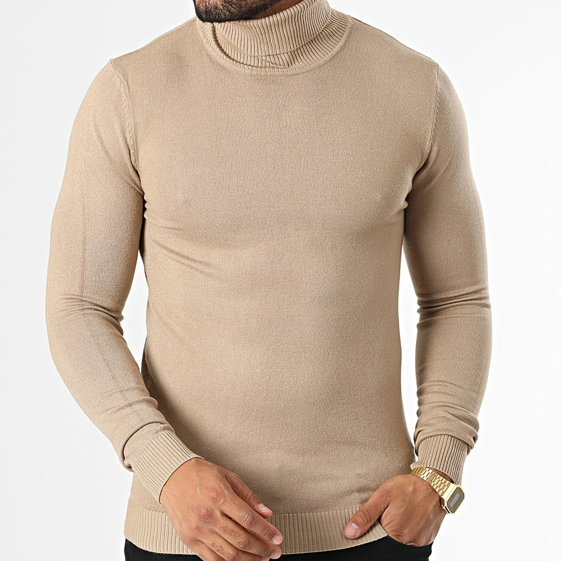 Tout neuf 🔔 Pull Col Roulé ZW001 Camel Clair de John H 💯 5 Tout neuf 🔔 Pull Col Roulé ZW001 Camel Clair de John H 💯 – Image 3