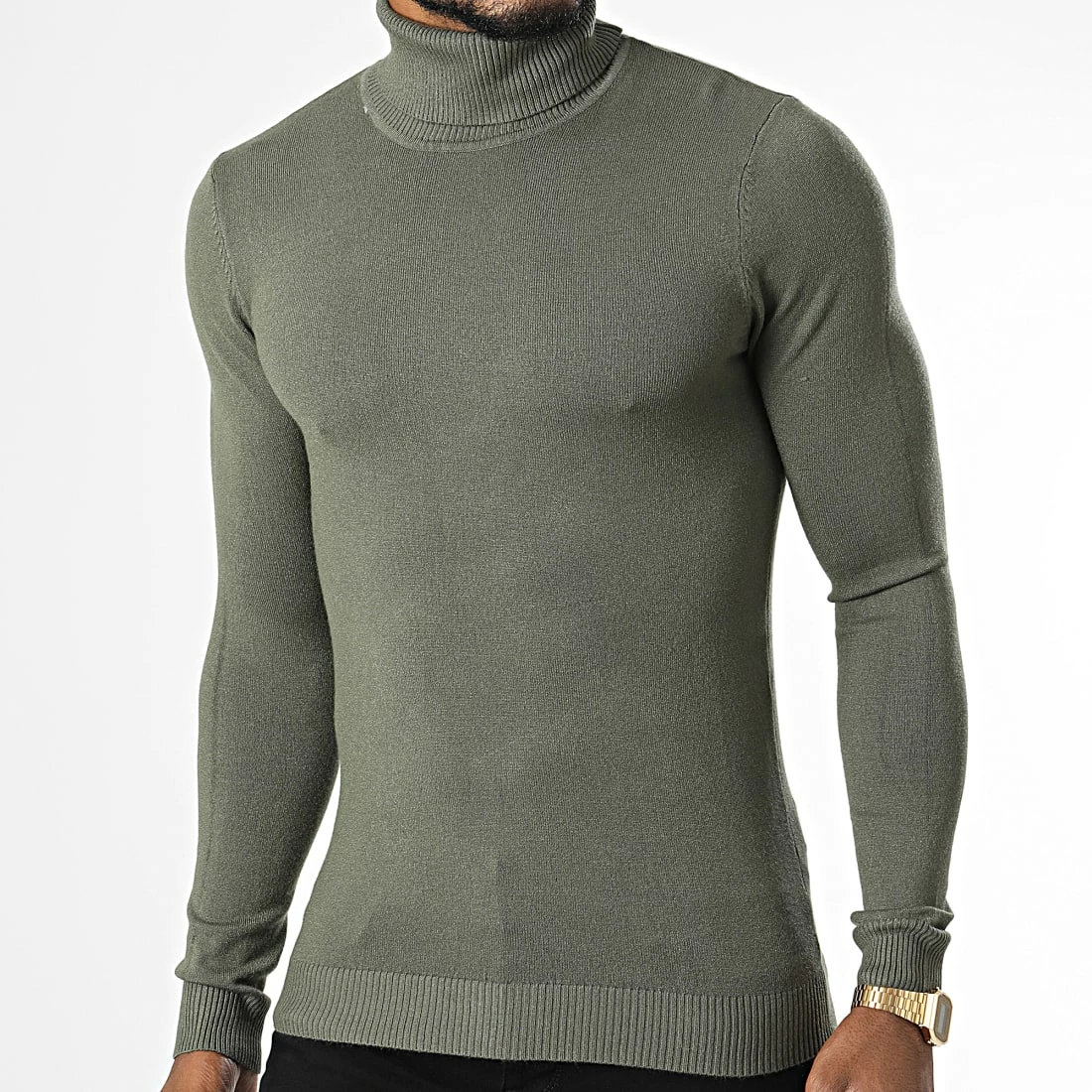 Meilleure affaire 🥰 Pull Col Roulé ZW001 Vert Kaki de John H ❤️ 3 Meilleure affaire 🥰 Pull Col Roulé ZW001 Vert Kaki de John H ❤️