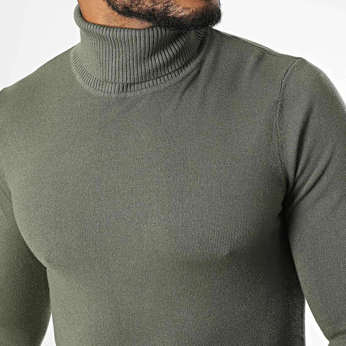 Meilleure affaire 🥰 Pull Col Roulé ZW001 Vert Kaki de John H ❤️ 4 Meilleure affaire 🥰 Pull Col Roulé ZW001 Vert Kaki de John H ❤️ – Image 2