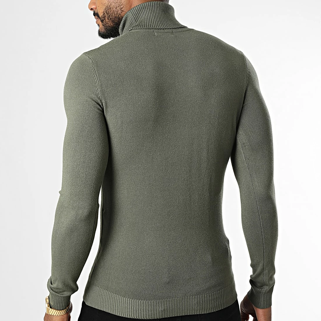 Meilleure affaire 🥰 Pull Col Roulé ZW001 Vert Kaki de John H ❤️ 6 Meilleure affaire 🥰 Pull Col Roulé ZW001 Vert Kaki de John H ❤️ – Image 4