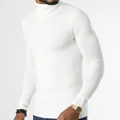 Vente flash 😍 Pull Col Roulé ZW001 Beige Clair de John H 😀 -John H Soldes john h 336965 ZW001 WHITE 20220916T155131 03