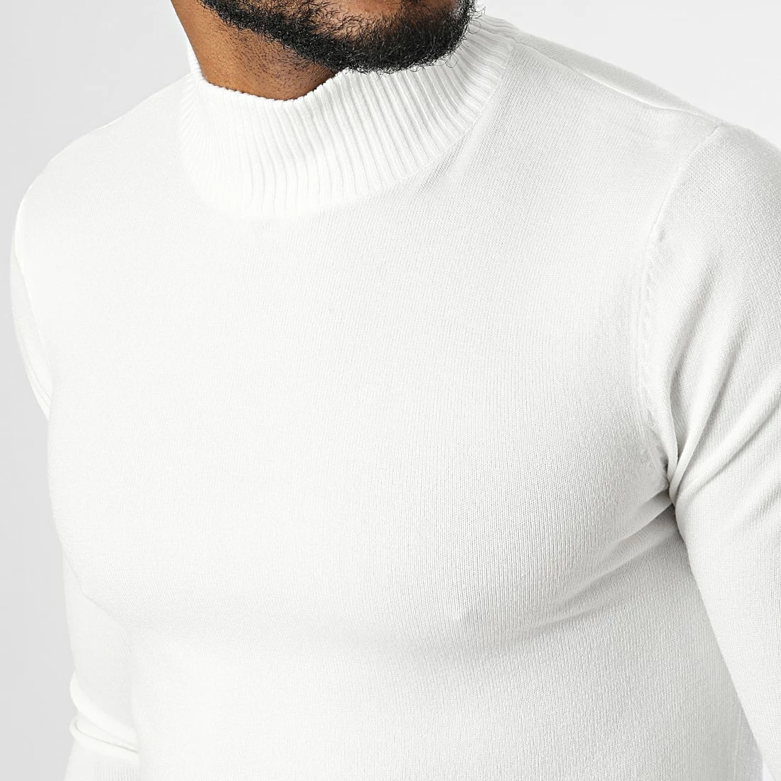 Tout neuf 🎁 Pull Col Montant ZW013 Blanc de John H ⭐ 4 Tout neuf 🎁 Pull Col Montant ZW013 Blanc de John H ⭐ – Image 2