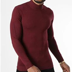 Vente flash 😀 Pull Col Montant ZW013 Bordeaux de John H 🌟 8 Vente flash 😀 Pull Col Montant ZW013 Bordeaux de John H 🌟 -John H Soldes john h 336976 ZW013 WINE RED 20220916T160805 03