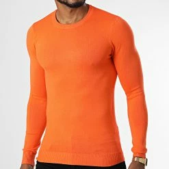 Offres 😀 Pull ZW002 Orange de John H 💯