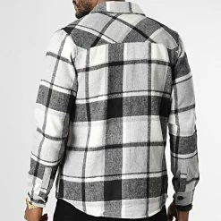 Offres 😀 Surchemise A Carreaux S2226 Noir Blanc de John H 😀 -John H Soldes john h 336983 S2226 BLACK 20220916T160218 04