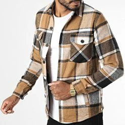 Top 10 💯 Surchemise A Carreaux S2226 Camel Blanc de John H 🤩 8 Top 10 💯 Surchemise A Carreaux S2226 Camel Blanc de John H 🤩 -John H Soldes john h 336985 S2226 CAMEL 20220916T160235 03