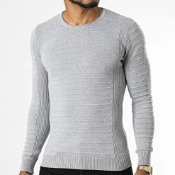 Coupon 🥰 Pull ZW016 Gris Chiné de John H 😍