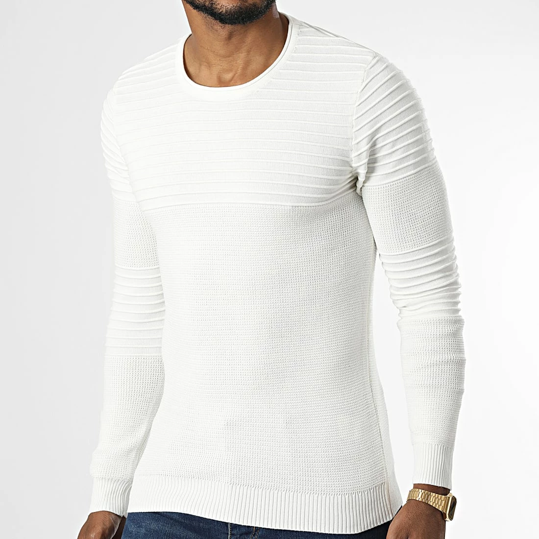 Grosses soldes 😍 Pull ZW022 Beige Clair de John H 🤩 3 Grosses soldes 😍 Pull ZW022 Beige Clair de John H 🤩