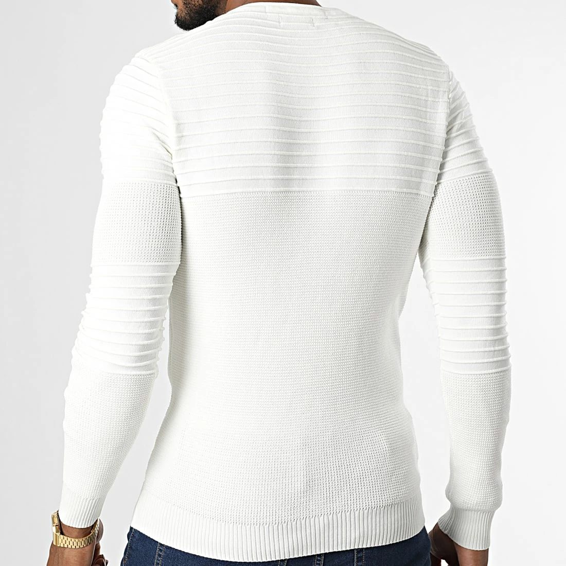 Grosses soldes 😍 Pull ZW022 Beige Clair de John H 🤩 6 Grosses soldes 😍 Pull ZW022 Beige Clair de John H 🤩 – Image 4