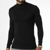Top 10 🔥 Pull Col Montant ZW013 Noir de John H ✨ -John H Soldes john h 337020 ZW013 BLACK 20220916T154554 01