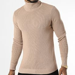 Offres 👍 Pull Col Roulé ZW008 Camel Clair de John H 💯
