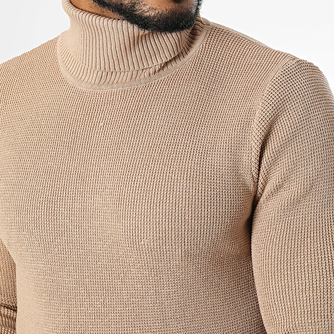 Offres 👍 Pull Col Roulé ZW008 Camel Clair de John H 💯 4 Offres 👍 Pull Col Roulé ZW008 Camel Clair de John H 💯 – Image 2