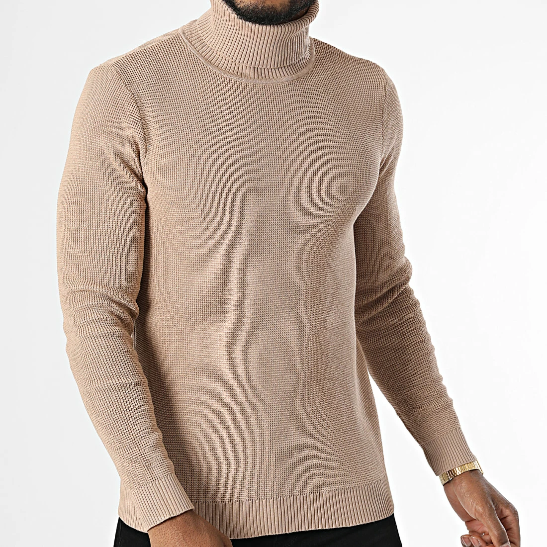 Offres 👍 Pull Col Roulé ZW008 Camel Clair de John H 💯 5 Offres 👍 Pull Col Roulé ZW008 Camel Clair de John H 💯 – Image 3