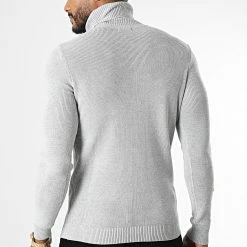 Promo 🔔 Pull Col Roulé ZW008 Gris Clair de John H ❤️ -John H Soldes john h 337053 ZW008 WHITE GREY 20220916T160514 04