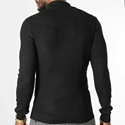 Budget 😀 Pull Col Montant ZW021 Noir de John H 😍 -John H Soldes john h 337054 ZW021 BLACK 20220916T154648 04