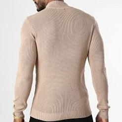 Meilleure vente ⌛ Pull Col Montant ZW021 Camel Clair de John H ❤️ -John H Soldes john h 337057 ZW021 CAMEL 20220916T160623 04