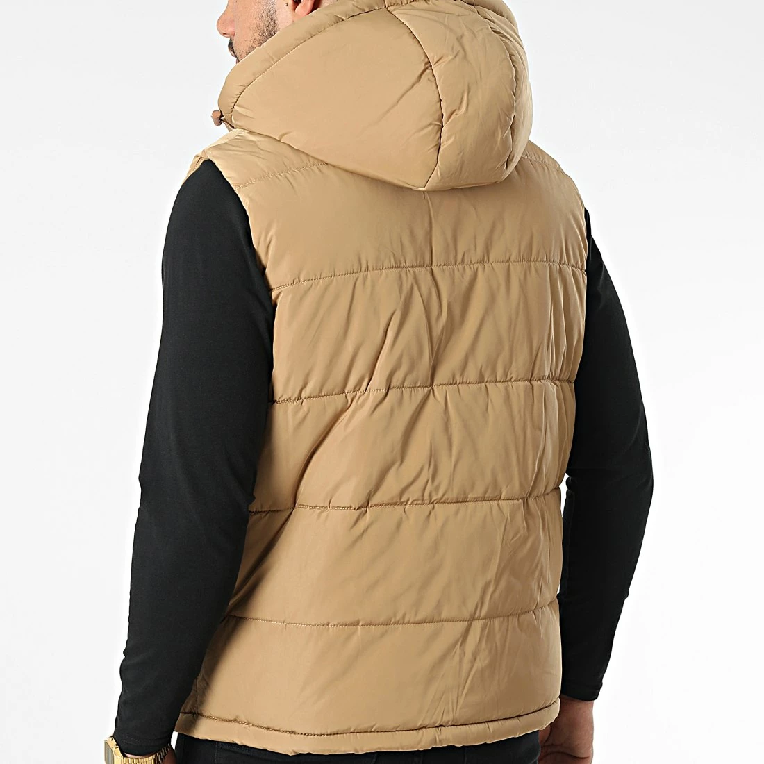 Sortie 😀 Doudoune Capuche Sans Manches M2209 Camel de John H 😉 6 Sortie 😀 Doudoune Capuche Sans Manches M2209 Camel de John H 😉 – Image 4