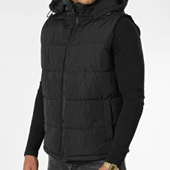 Tout neuf 🥰 Doudoune Capuche Sans Manches M2209 Noir de John H ✔️