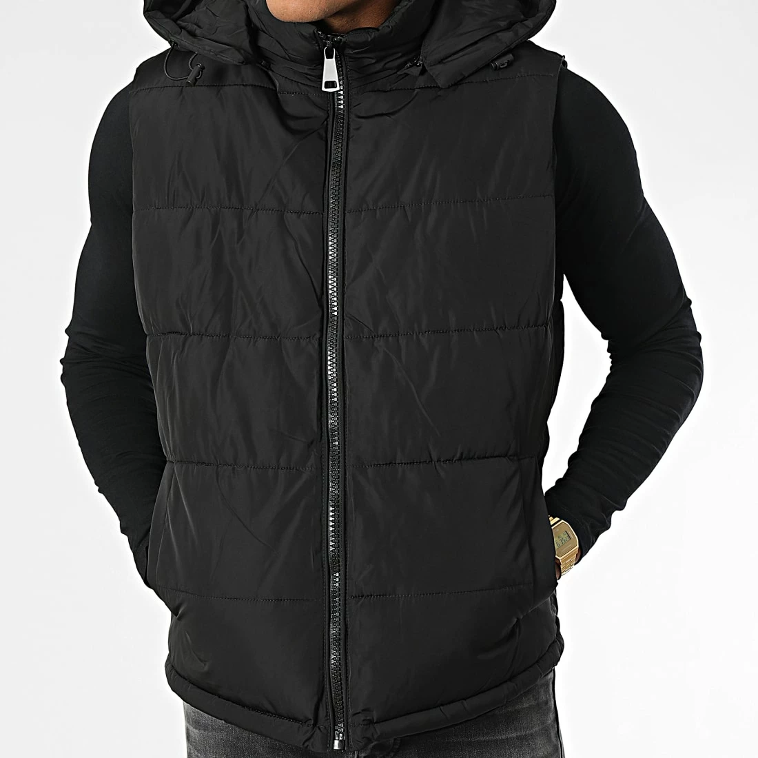 Tout neuf 🥰 Doudoune Capuche Sans Manches M2209 Noir de John H ✔️ 5 Tout neuf 🥰 Doudoune Capuche Sans Manches M2209 Noir de John H ✔️ – Image 3