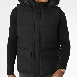 Remise ❤️ Doudoune Capuche Sans Manches M2207 Noir de John H 🔥 -John H Soldes john h 340833 M2207 BLACK 20221004T160428 03