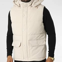 Promo 👏 Doudoune Capuche Sans Manches M2207 Beige de John H 🔥 -John H Soldes john h 340837 M2207 CREAM 20221004T150632 03