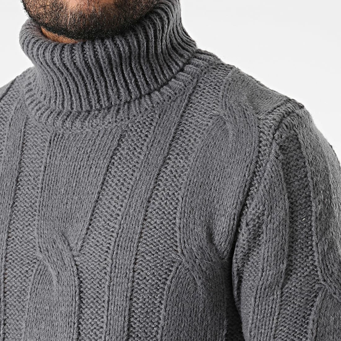Meilleure vente ✔️ Pull Col Roulé ZW020 Gris Anthracite de John H 🛒 4 Meilleure vente ✔️ Pull Col Roulé ZW020 Gris Anthracite de John H 🛒 – Image 2