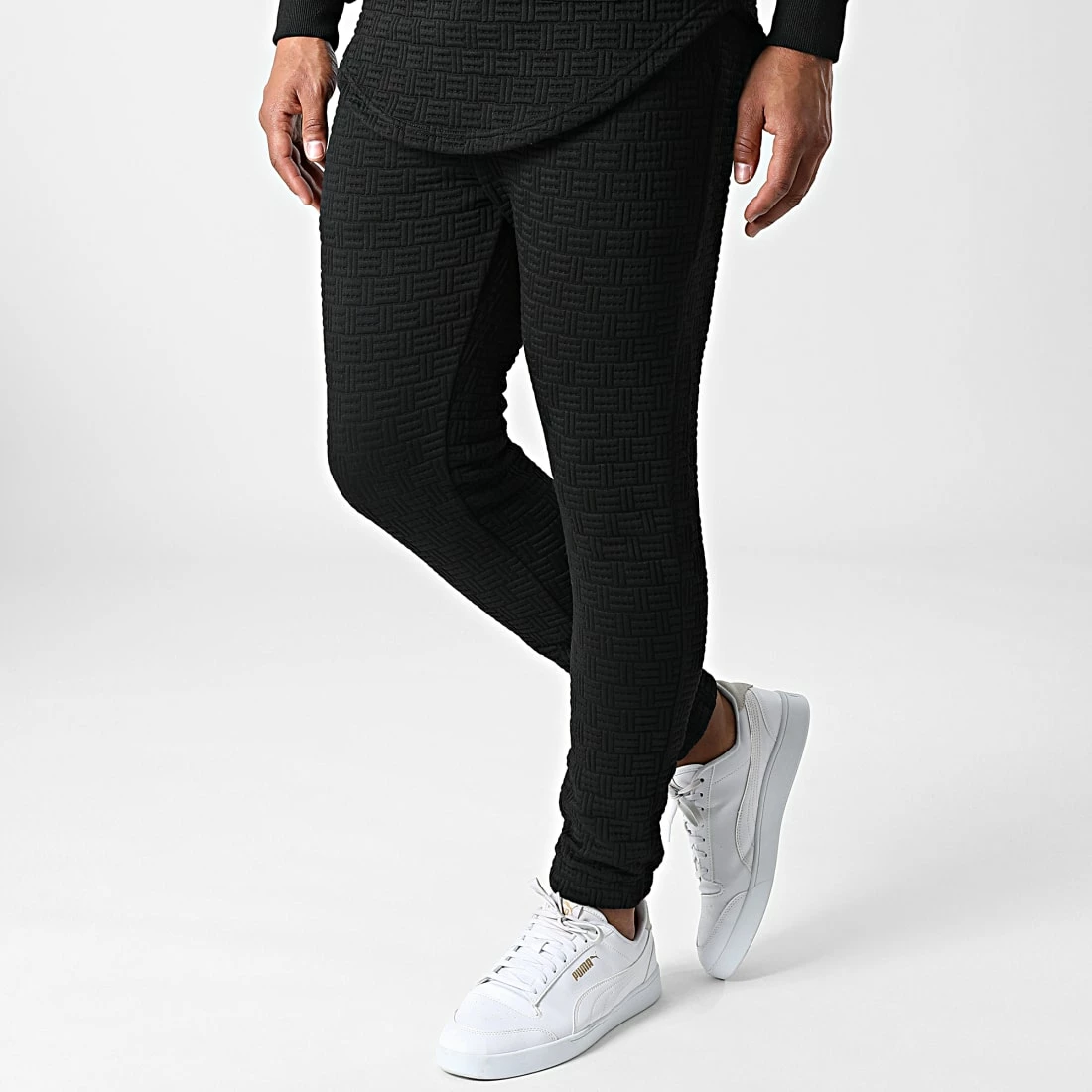 Nouveau 🎁 Ensemble Sweat Capuche Oversize Et Pantalon Jogging AB815 Noir de John H 😍 6 Nouveau 🎁 Ensemble Sweat Capuche Oversize Et Pantalon Jogging AB815 Noir de John H 😍 – Image 4