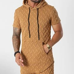 Sortie 🥰 Ensemble Tee 👕 Shirt Capuche Oversize Et Pantalon Jogging AB812 Camel de John H ✔️ -John H Soldes john h 340868 AB812 CAMEL 20221007T154122 03