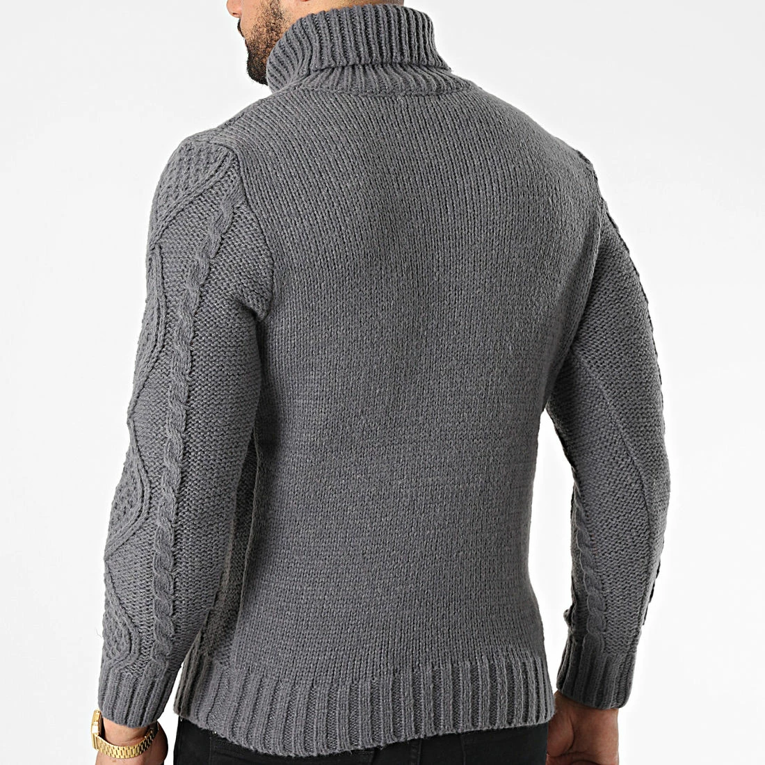 Meilleure affaire 🛒 Pull Col roulé ZW029 Gris Anthracite de John H ⌛ 6 Meilleure affaire 🛒 Pull Col roulé ZW029 Gris Anthracite de John H ⌛ – Image 4