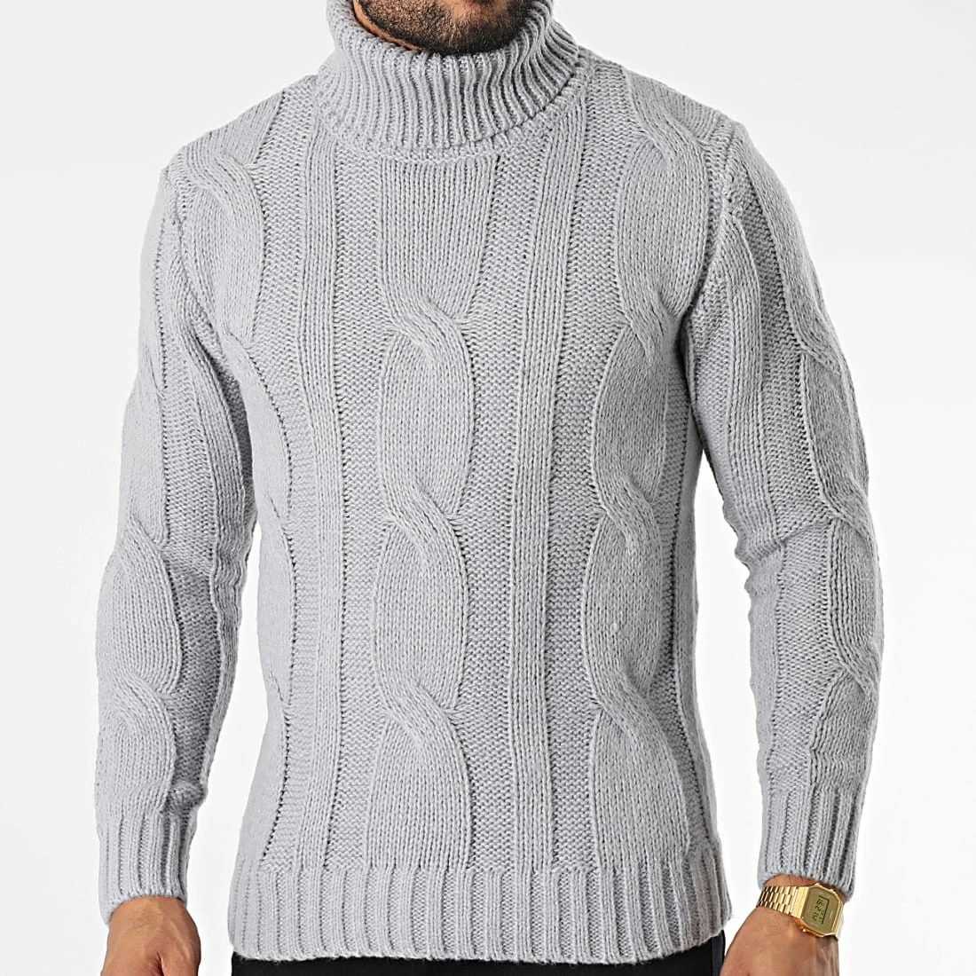 Sortie 🥰 Pull Col Roulé ZW020 Gris de John H 👍 3 Sortie 🥰 Pull Col Roulé ZW020 Gris de John H 👍