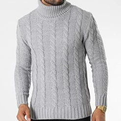 Top 10 🎁 Pull Col Roulé ZW019 Gris de John H 🌟 -John H Soldes john h 340920 ZW019 GREY 20221004T151153 03